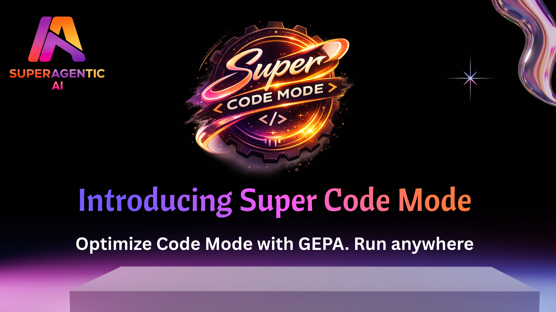 Introducing Super Code Mode: Optimize Code Mode with GEPA. Run Anywhere.